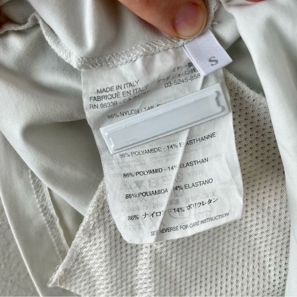 PRADA Red Tab Nylon Turtleneck with Zipper Pocket in White Size S - Picture 7 of 8